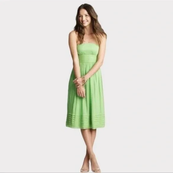 green emerald velvet dress Celery Green Strapless Dress With Beaded Appliqué Tulle And Lace-Up Ba main image 0